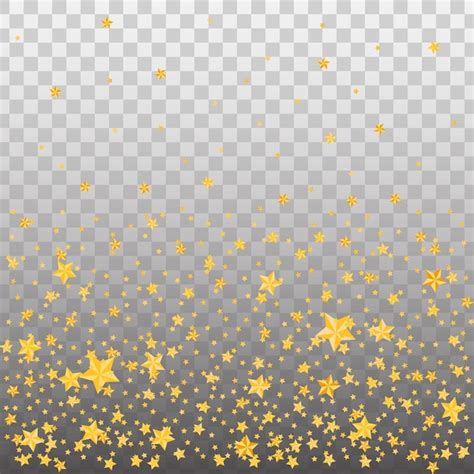 Decora O De Estrelas Douradas Em Fundo Transparente Vetor Premium