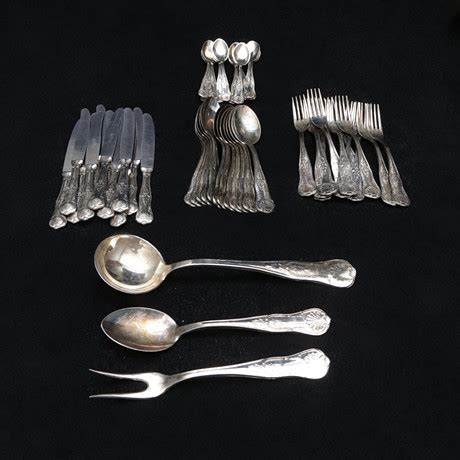 CUTLERY 51 Pieces Silver Plated Stamped ARG 800 Silver Metals