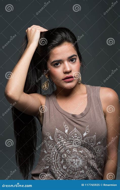 Teen Hispanic Female Model Stock Image Image Of Hispanic