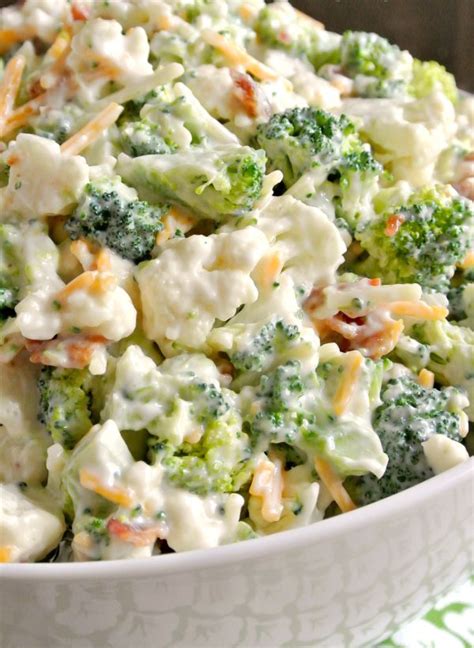 Deliciously Sweet Broccoli Cauliflower Salad Food Recipes