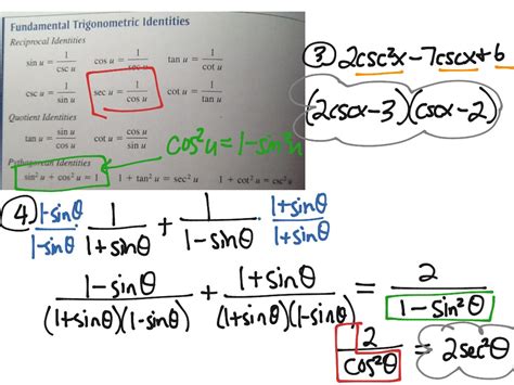 Basic Trig Identities Simplifying Expressions Take Math