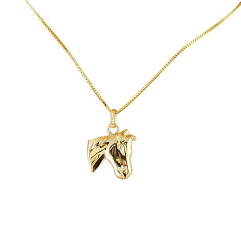 14k Yellow Gold Horse Head Pendant At 1stdibs