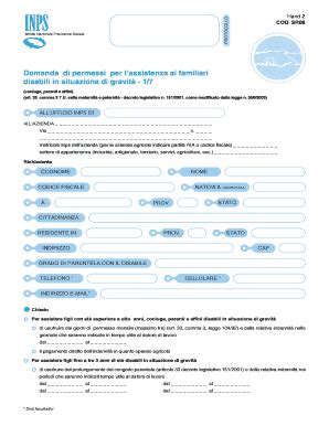 Compilabile Online Domanda Di Permessi Per Lassistenza Ai Familiari