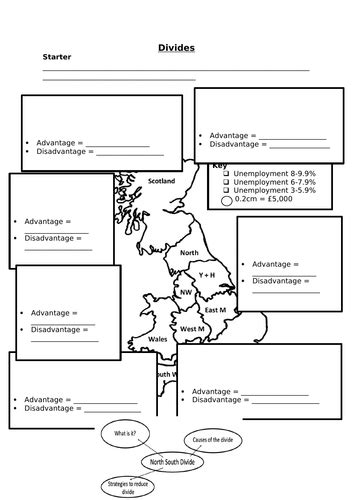 The Uk S North South Divide Teaching Resources