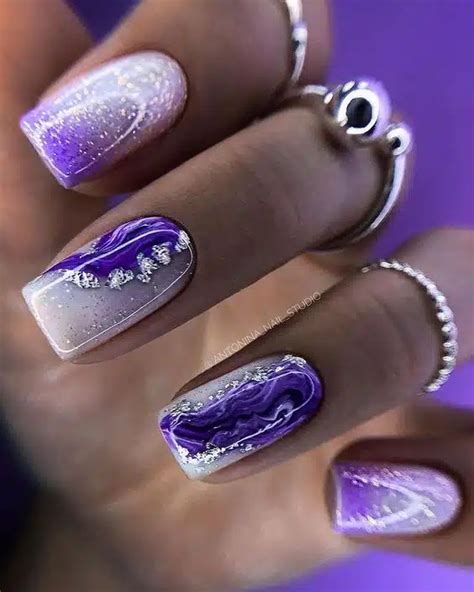 Gorgeous Purple Nail Designs