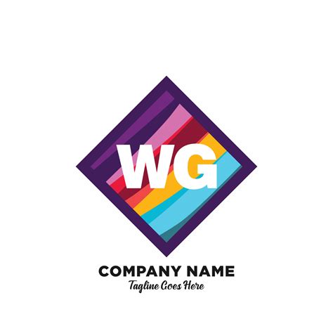 WG initial logo With Colorful template vector. 23517688 Vector Art at ...