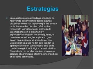 Estrategias Cognoscitivas Y Afectivas Del Aprendizaje PPT