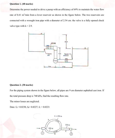 Solved Question Marks Determine The Power Needed To Chegg