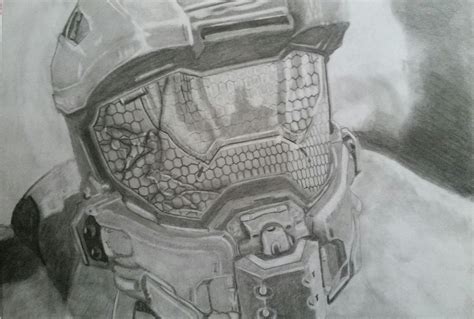 Master Chief Pencil A4 By BeefyComb R Halo