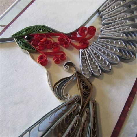 Quilled Hummingbird Card Instruction Sheet Etsy Quilling