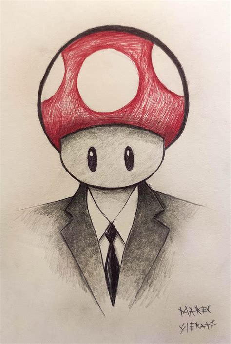 Mario Mushrooms Drawings