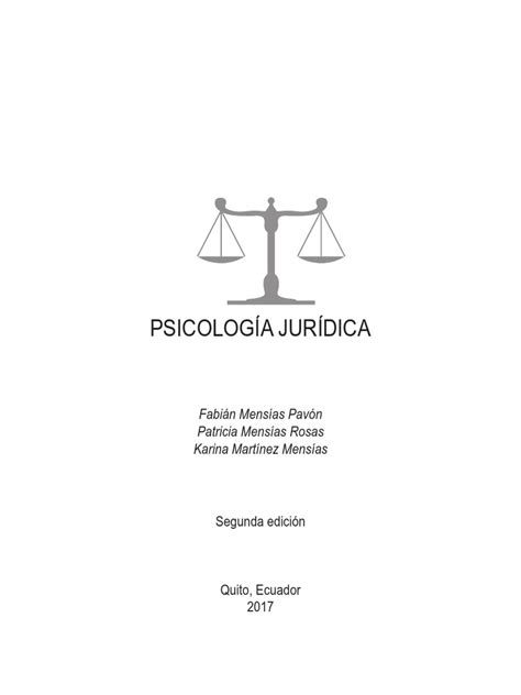 Psicologia Juridica Pdf - Libro Psicología Jurídica PDF | PDF | Sicología | Comportamiento