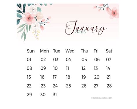 2023 Desk Calendar Cute Floral - Free Printable Templates