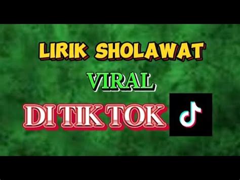 LIRIK SHOLAWAT VIRAL DI TIK TOK ALFIYAH SULUK YA HUJROTAN