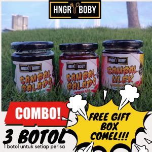 SET COMBO 3 BOTOL SAMBAL HUNGRY BOBBY