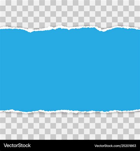 Blue Torn Paper With Shadows Royalty Free Vector Image