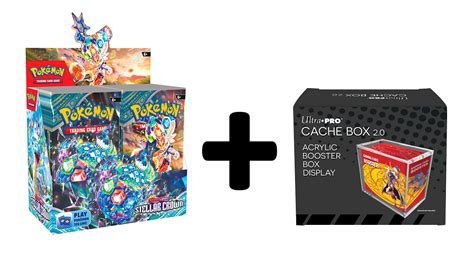 MINT Pokemon SV7 Stellar Crown Box PLUS Acrylic Ultra Pro Cache Box 2 0