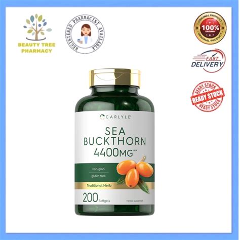 Carlyle Sea Buckthorn Oil 4400mg 200 Softgels Shopee Malaysia