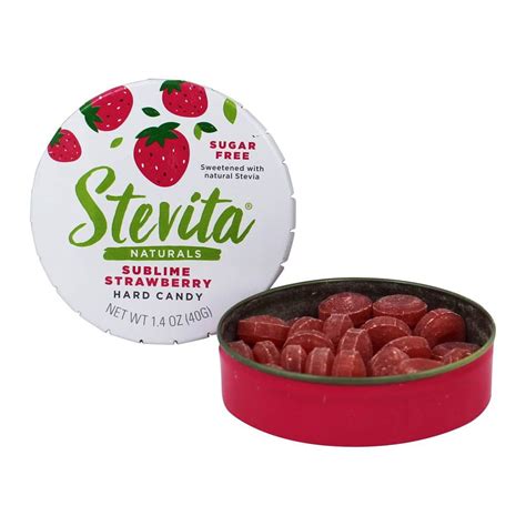 Stevita Hard Candy Sweetened With Stevia Sublime Strawberry 14 Oz