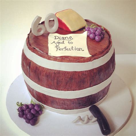 Wine Barrel Cake 60th Birthday Cake Wine Themed Cake Aged To Perfection