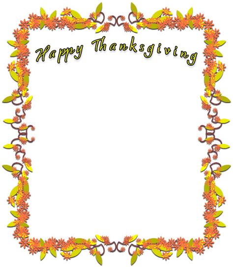 Free Thanksgiving Border Clipart Frames Borders