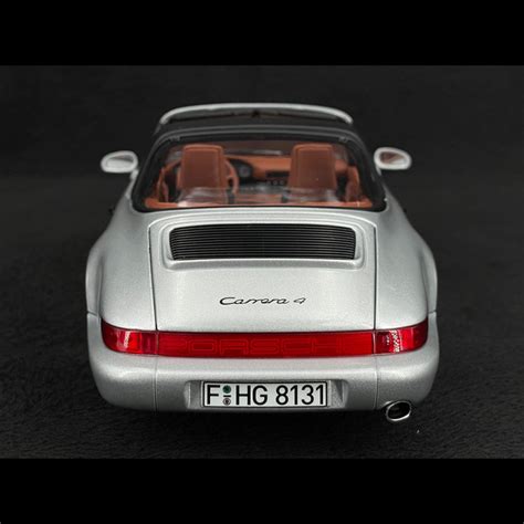 Porsche 911 Carrera 4 Targa Type 964 1991 Gris polaire métallisé 1 18