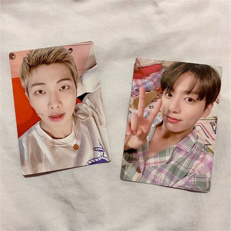 Bts Rm And Jungkook Merch Box Photocards Hobbies Toys