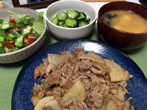 豚こま肉と長芋の醤油炒め（20190813） 脳無しの呟き《土鍋と麦酒と炬燵猫》