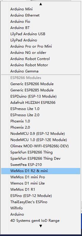 关于arduino Ide 安装使用wemos D1 R2的经验分享 Arduino Ide 添加wemos Csdn博客