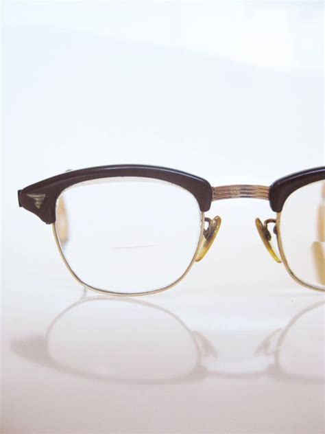 1950s American Optical Horn Rim Glasses Eyeglasses 50s Gold Etsy Horn Rimmed Horn Rimmed