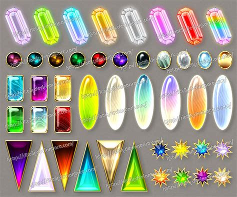 Gems Downloadable Stock 7 By Rittik Designs On Deviantart Crystal