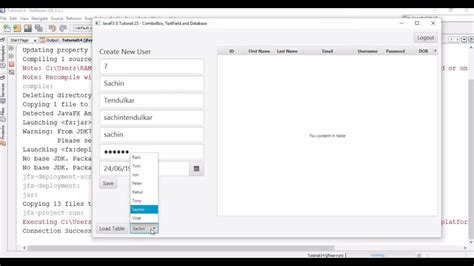 JavaFX 8 Tutorial 23 ComboBox TextField And Database YouTube