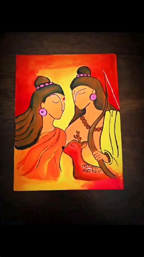 Sita Ram painting 🙏🌺 | Painting, Acrylic colors, Art