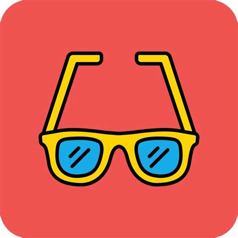 Icono De Las Gafas Vector Premium