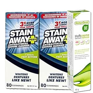 Amazon Stainaway Plus Denture Cleaner Cleanings Bundle With