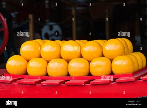 Cheese at the Cheese Market in Edam, North Holland, The Netherlands ...