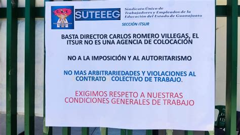 Docentes Del Itsur En Uriangato Hacen Paro Exigen Se Respete Su