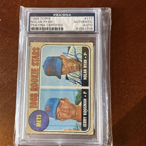 Topps Nolan Ryan Rc Psa Dna Hand Signed Auto Rc Rookie Card