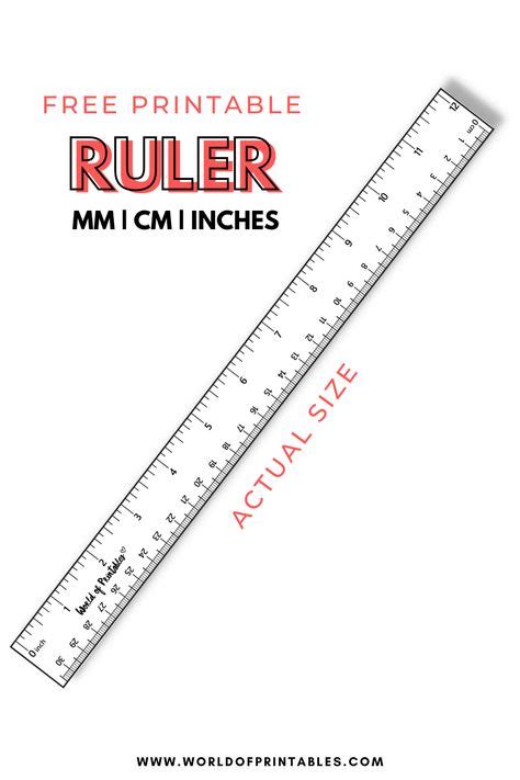 Use this ruler template free printable whenever you need an accurate ruler quickly! This ruler ...