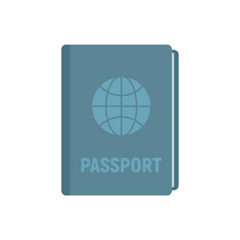 Premium Vector International Passport Icon Flat Illustration Of