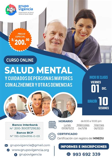 Curso Online De Salud Mental Y Cuidados De Personas Mayores Con Alzheimer Y Otras Demencias