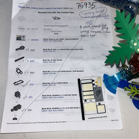 Lego Jurassic World Baryonyx Face Off The Treasure Hunt Ebay