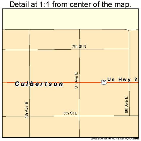 Culbertson Montana Street Map 3018475