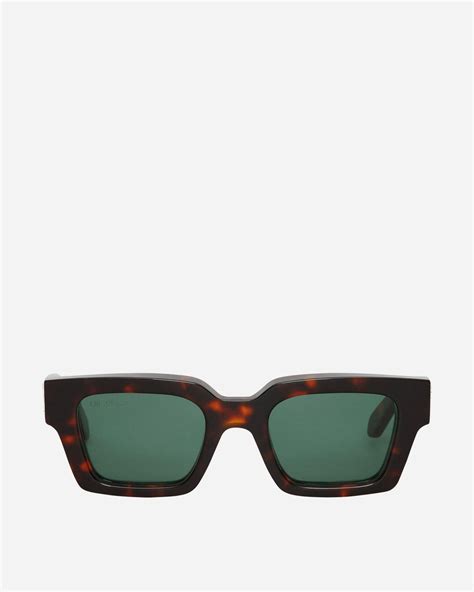 Off White C O Virgil Abloh Virgil Sunglasses Havana Green For Men Lyst