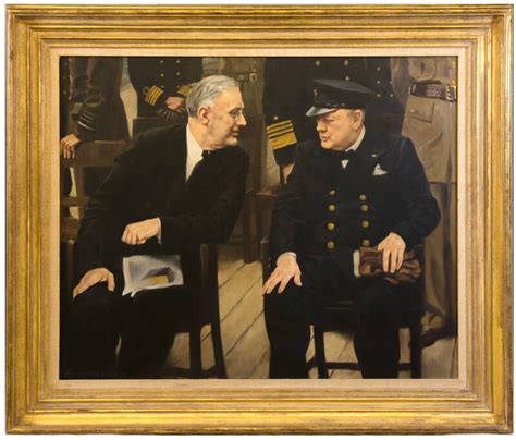 Franklin Roosevelt And Winston Churchill Aboard The HMS Prince Of Wales