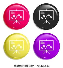 Presentation Multi Color Glossy Badge Icon Stock Vector Royalty Free