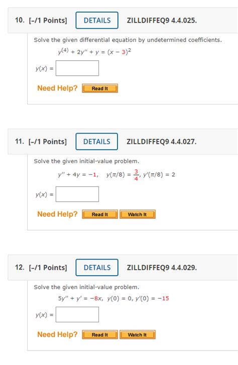 Solved Points Zilldiffeq Solve The Given Chegg