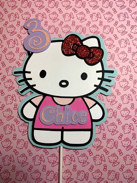 Hello Kitty Cake Topper Etsy