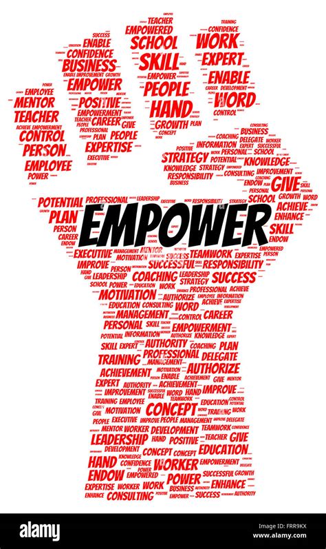 Empower Word Cloud Shape Concept Stock Photo Alamy