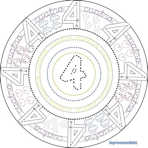 Mandala Para Grafomotricidad Números Del 1 Al 5 • Imprime Mandalas Grafomotricidad Mandalas